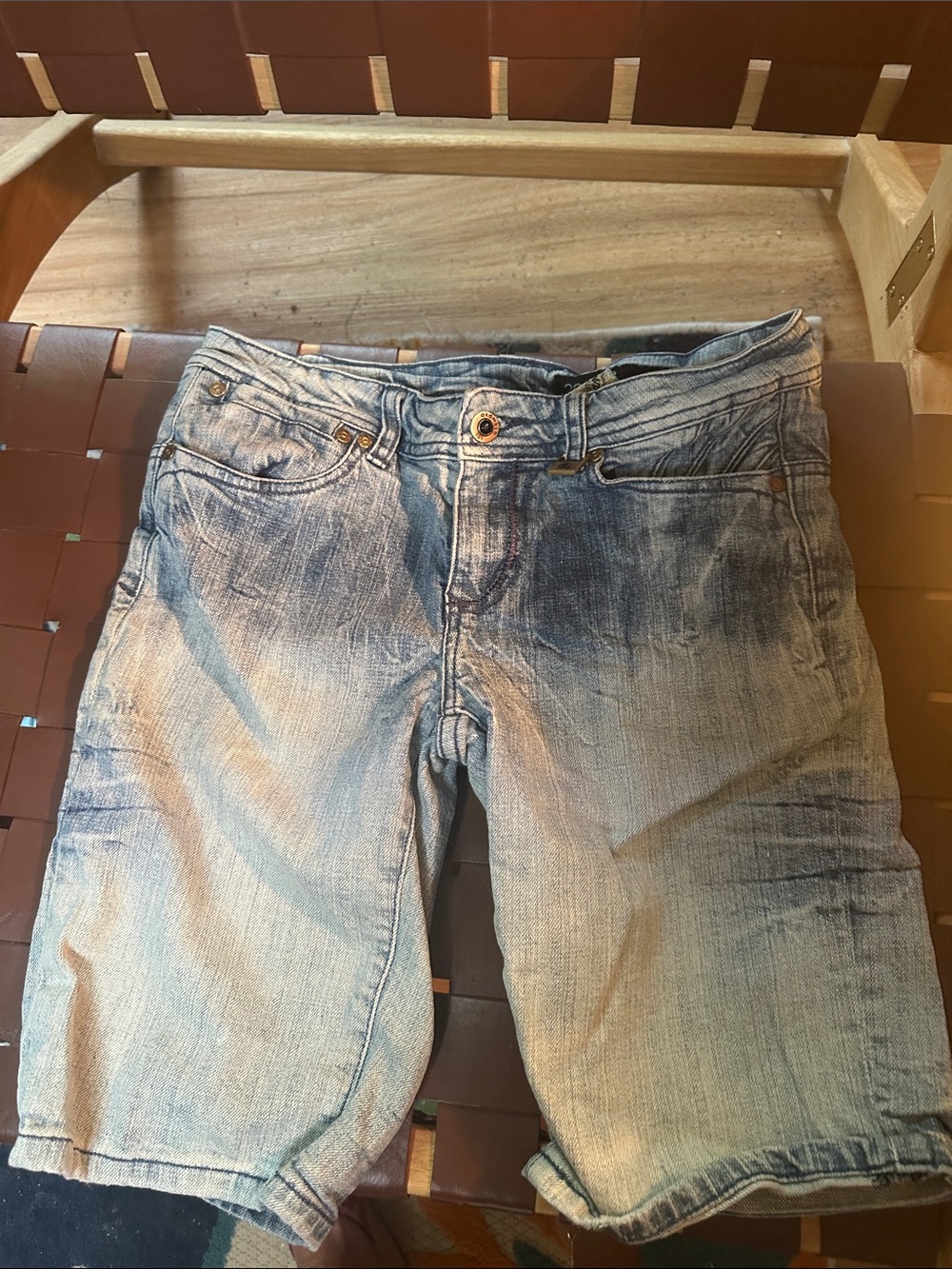Akademiks Light Blue Boyfriend Denim Shorts